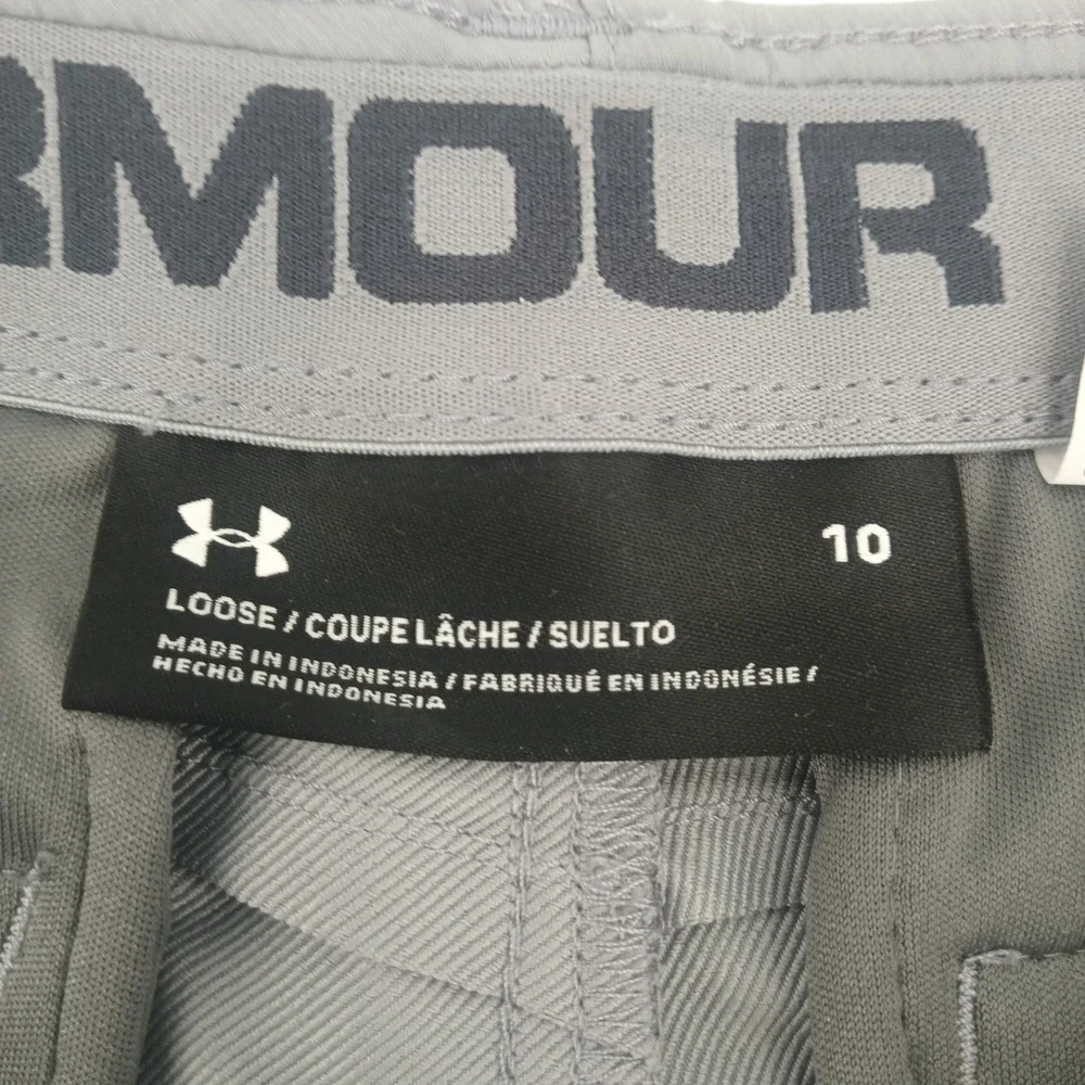 Under Armour Boys Gray Loose Golf Pants Performance Trousers 1290353 Size 10